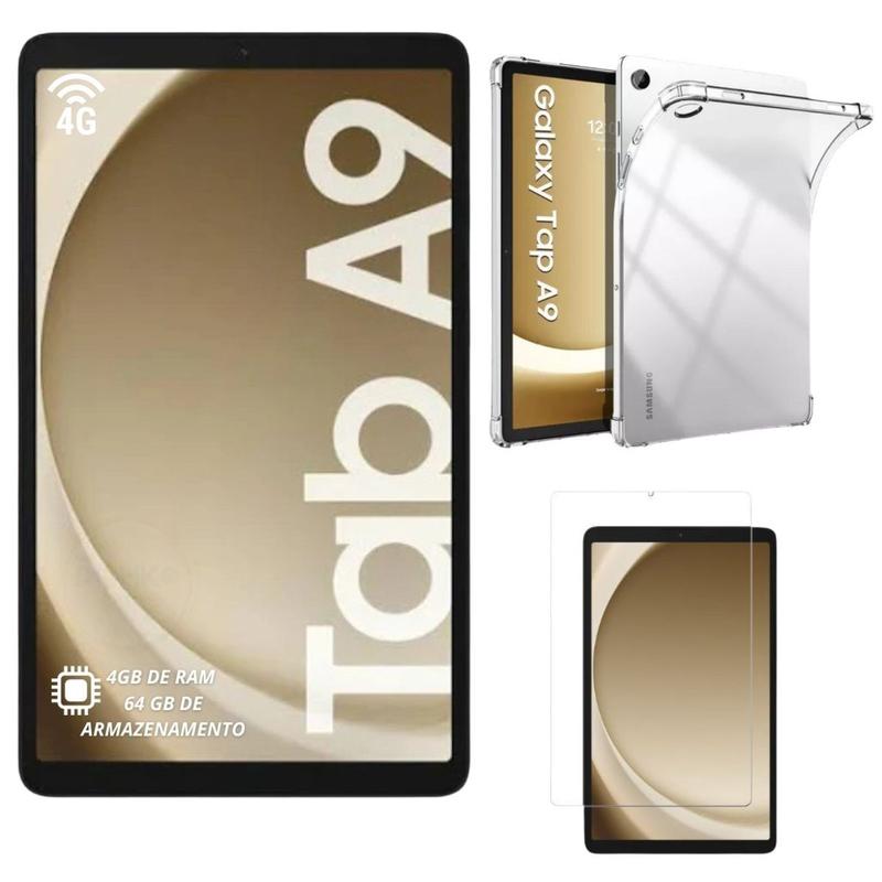 Tablet Samsung Galaxy Tab A9 64gb 4gb Chip 4g Com Capa de